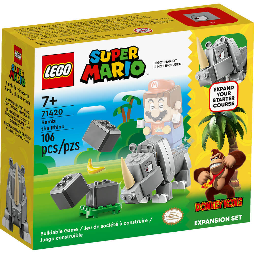 LEGO Super Mario Ensemble d'extension Rambi le rhinocéros 71420 (106  pièces) Comprend 106 pièces, 7+ ans 