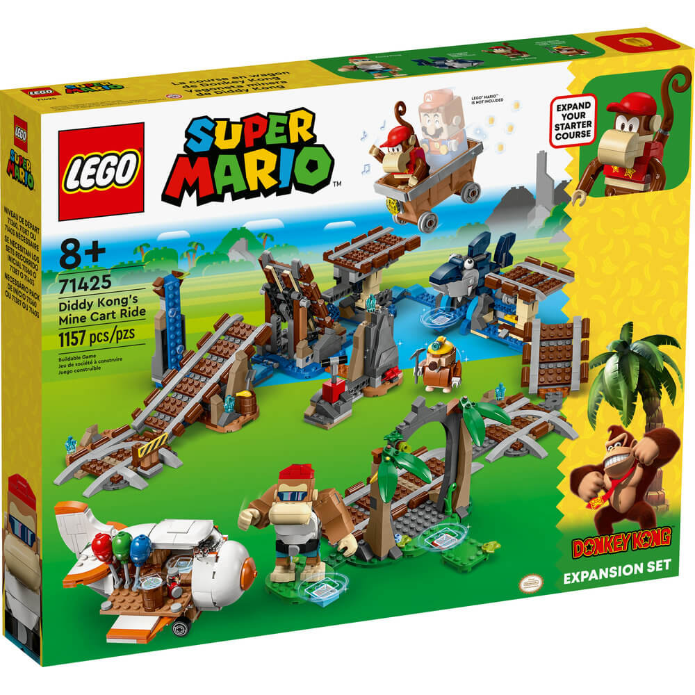 LEGO® Super Mario™ Diddy Kong's Mine Cart Ride Expansion Set 71425 (1,157 Pieces) front of the box
