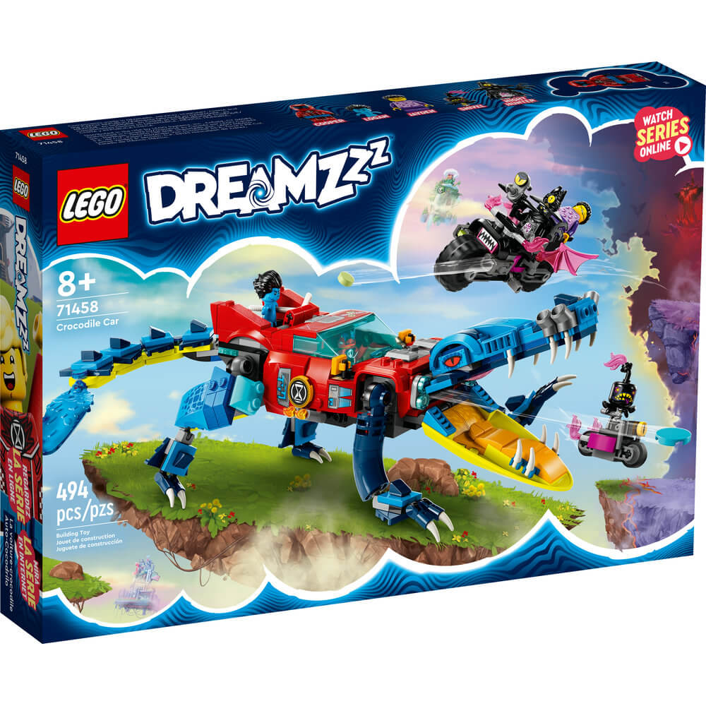 Front of the package of the LEGO® DREAMZzz™ Crocodile Car 71458 Building Toy Set for Kids (494 Pieces)