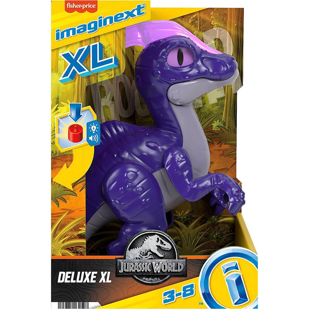 Imaginext Jurassic World Deluxe Parasaurolophus XL Dinosaur packaging
