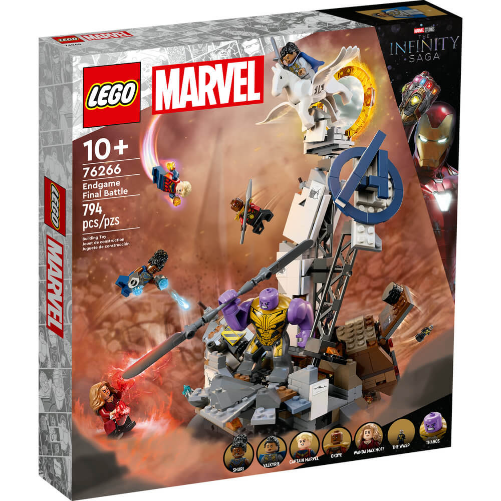 front of the package of the LEGO® Marvel Endgame Final Battle 76266 Building Toy Set (794 Pieces)