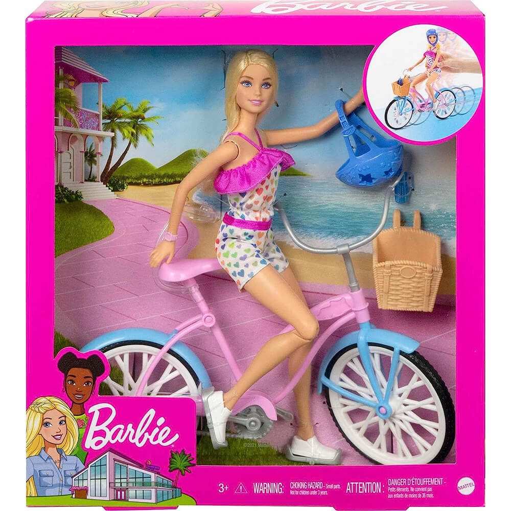 Barbie Doll and Bicycle Playset box