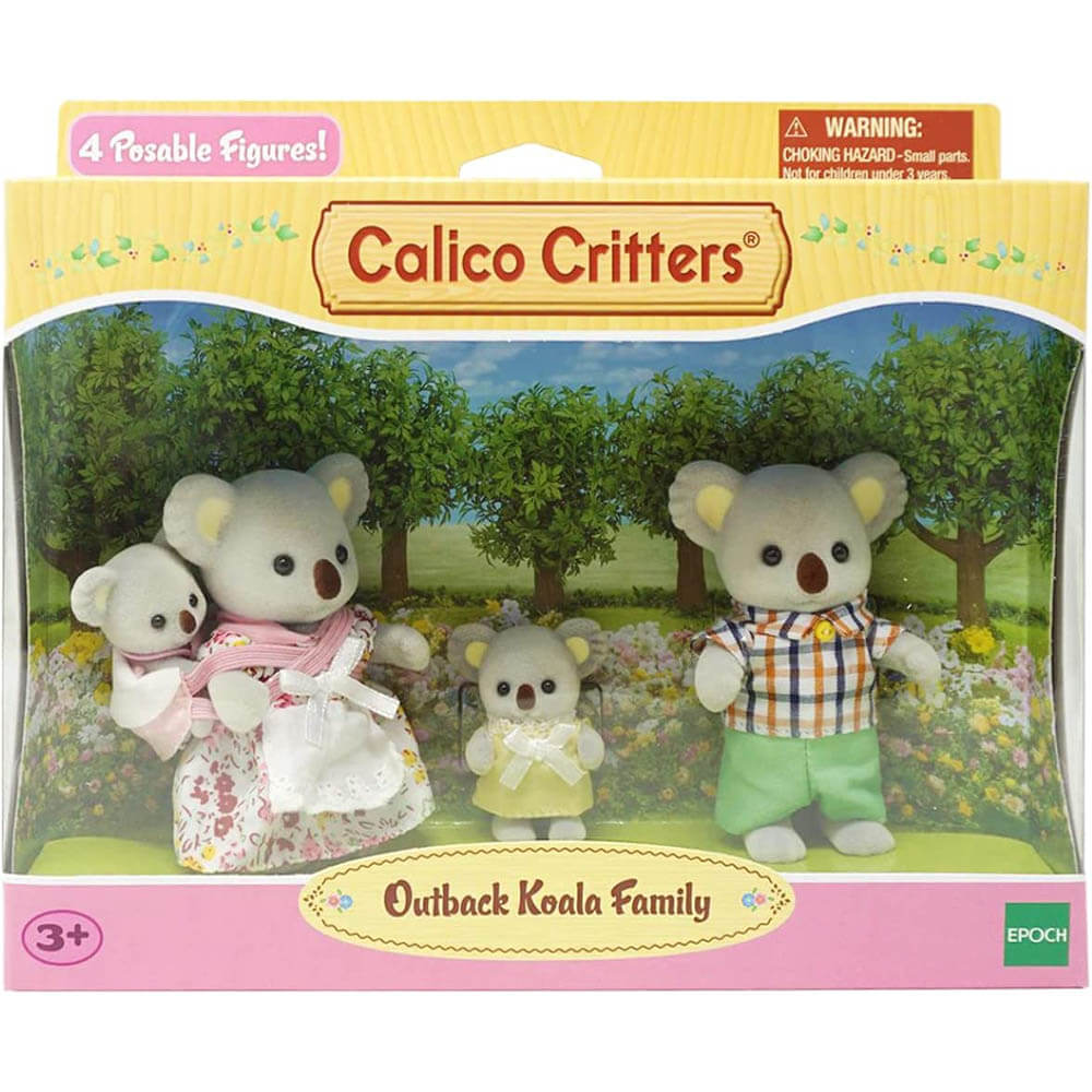 Sylvanian Families Calico Critters Outback Koala Bear Dad Baby Figures Set  