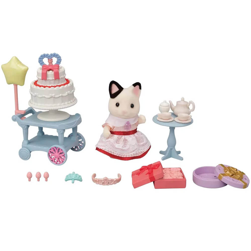 Calico Critters Party Time Playset with Tuxedo Cat Girl
