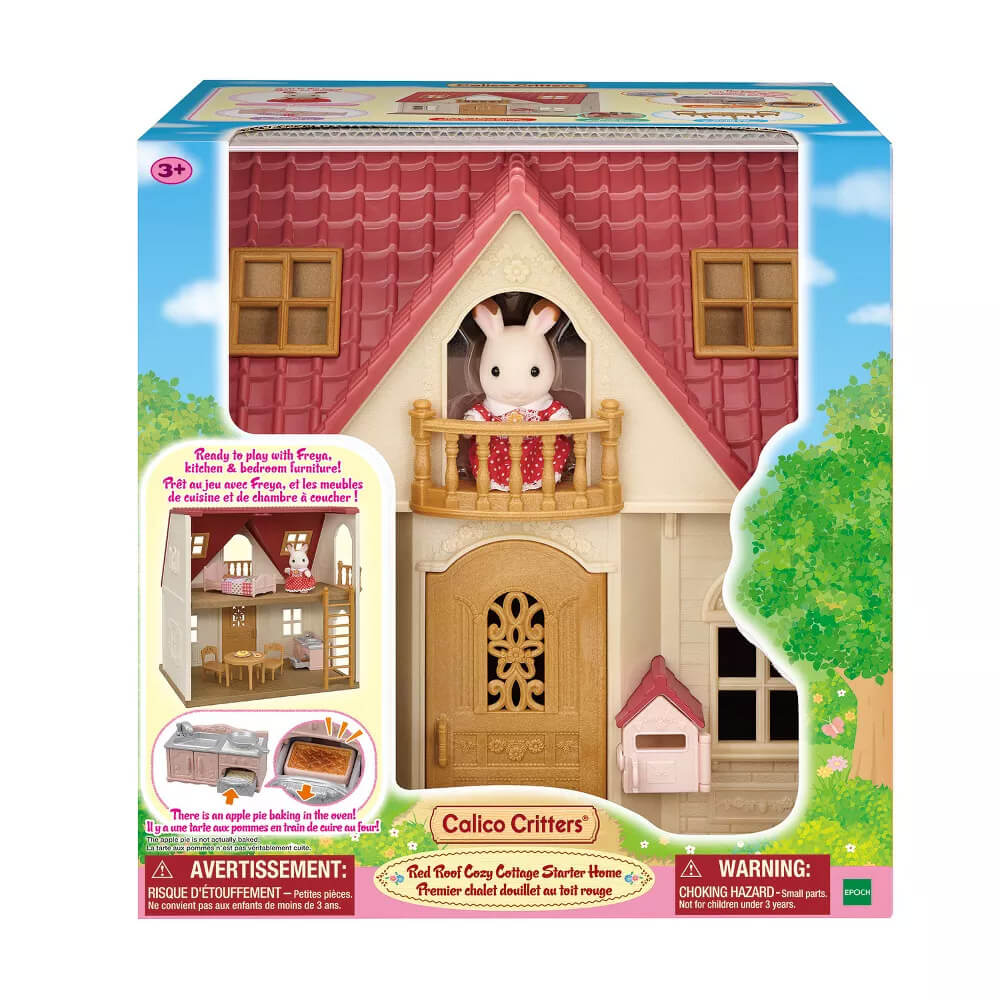 Calico Critters Red Roof Cozy Cottage Starter Home Playset Packaging