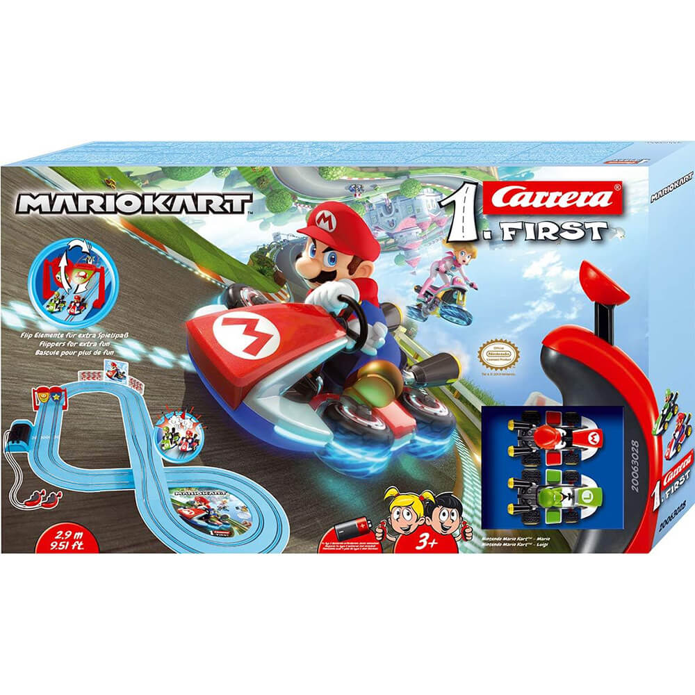 Carrera FIRST Mario Kart Mario vs Luigi 1:50 Scale Slot Car Racing Set box