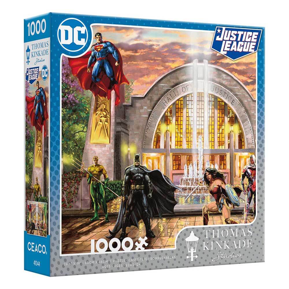 Ceaco DC Comics Thomas Kinkade Hall of Justice 1000 Piece Jigsaw Puzzle