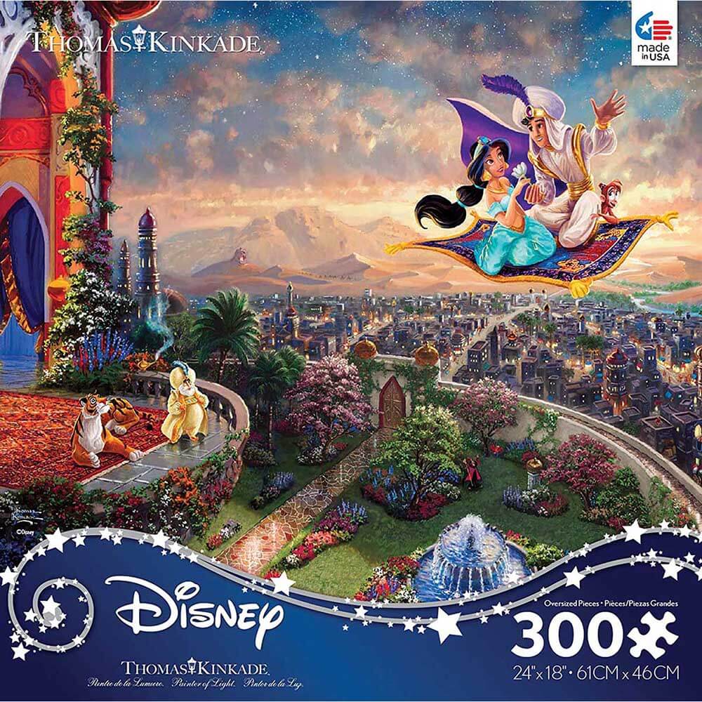 Ceaco Thomas Kinkade Disney Aladdin Oversized 300 Piece Jigsaw Puzzle