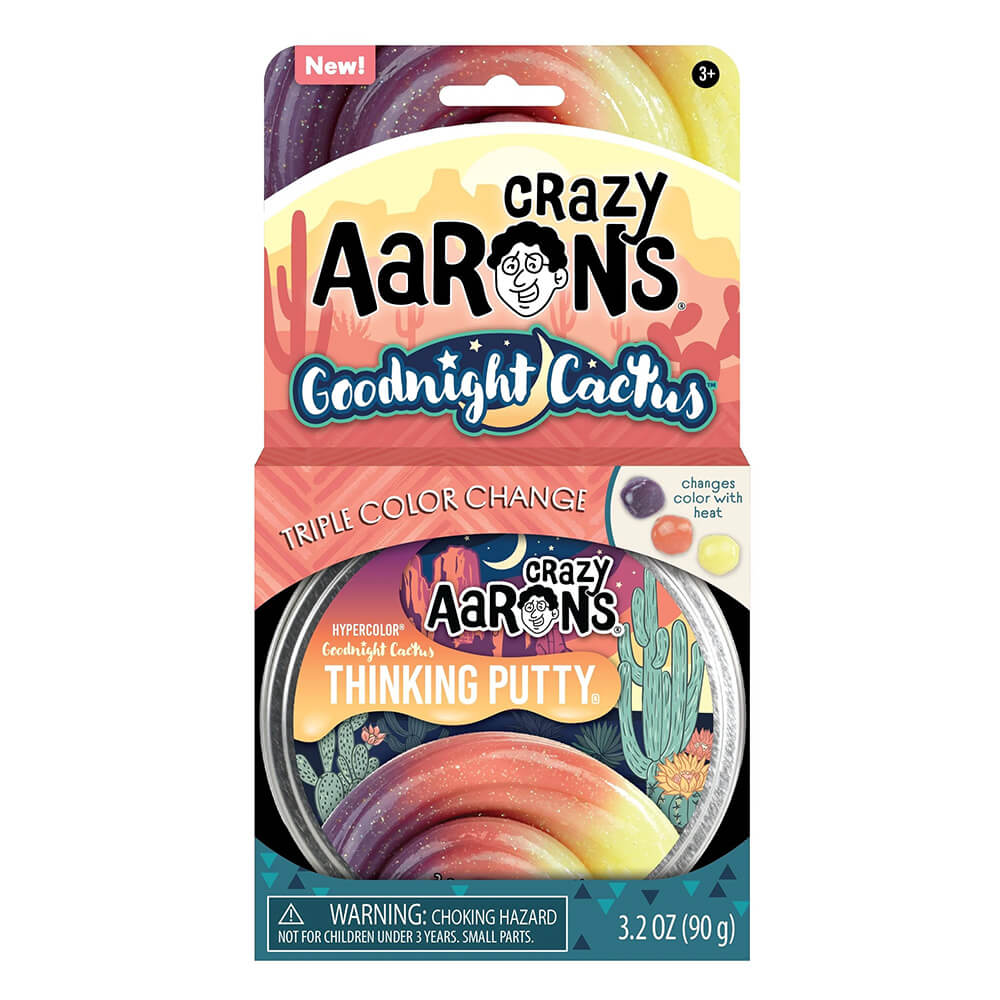 Crazy Aaron's Trendsetters Goodnight Cactus Thinking Putty 4" Tin