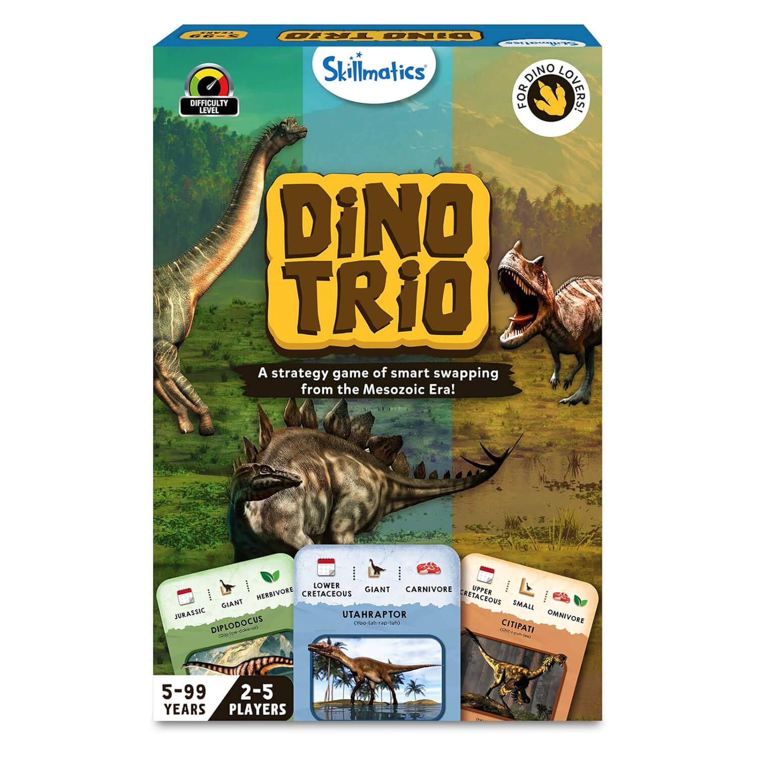 Dino Trio Card Game packaging