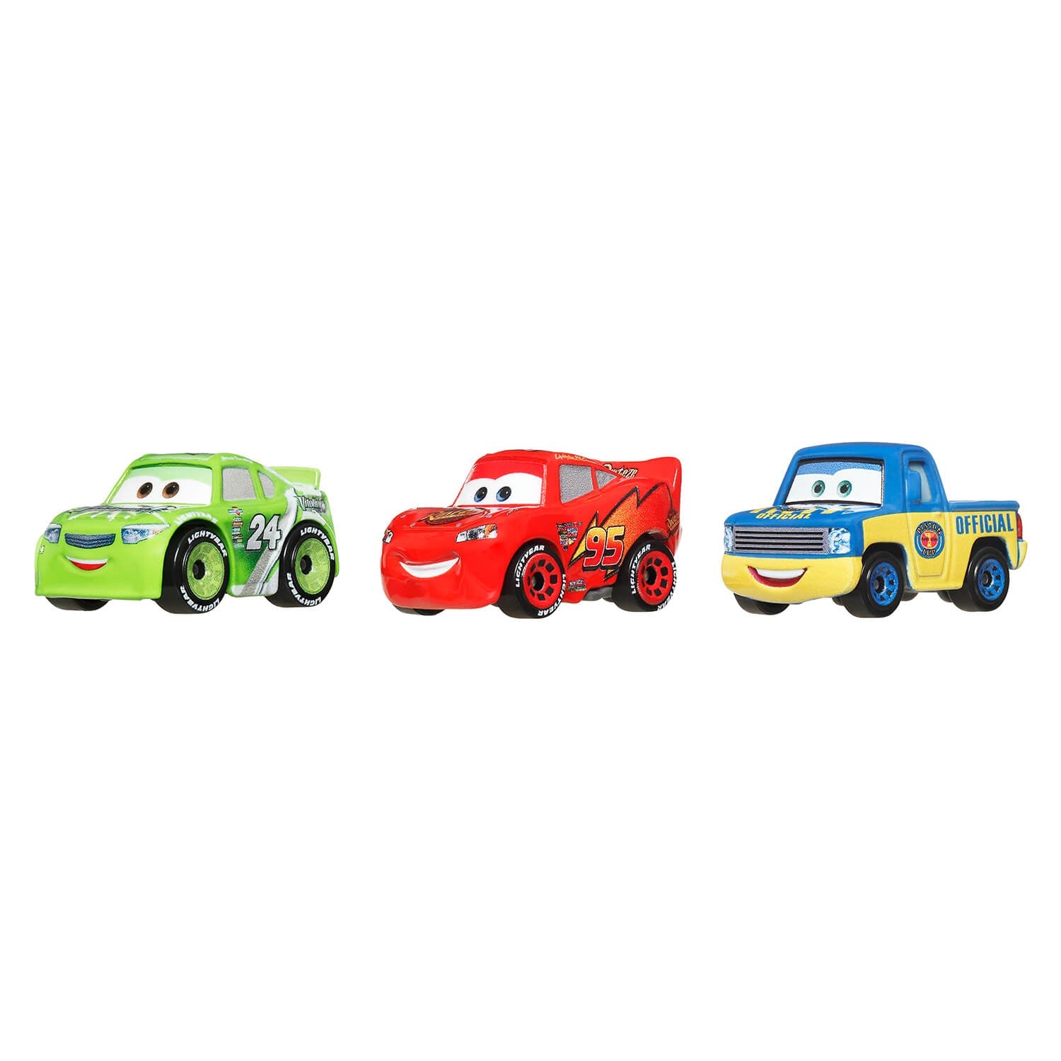 Disney And Pixar Cars Mini Racers 3-Pack (Brick Yardley, Lightning