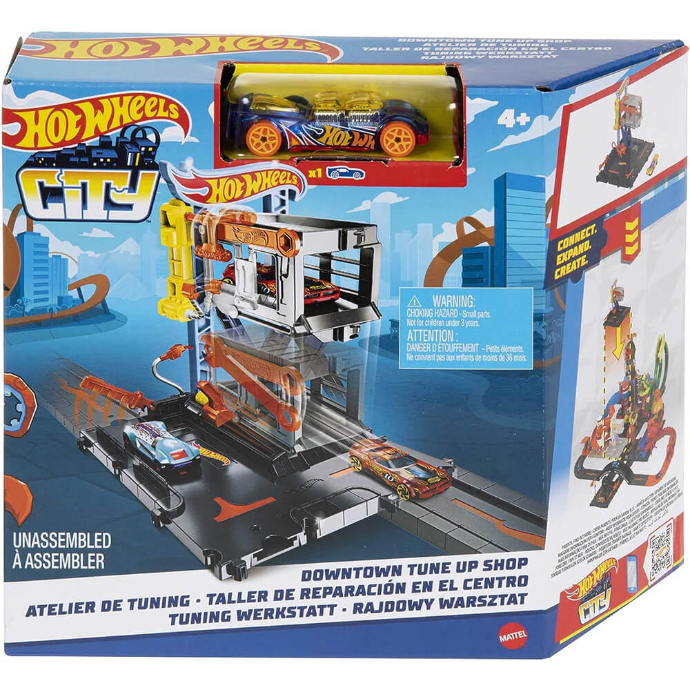 Hot Wheels City Track Set with 1 Car, Track Play That Connects to Other  Sets, Ice Cream Shop Playset​​