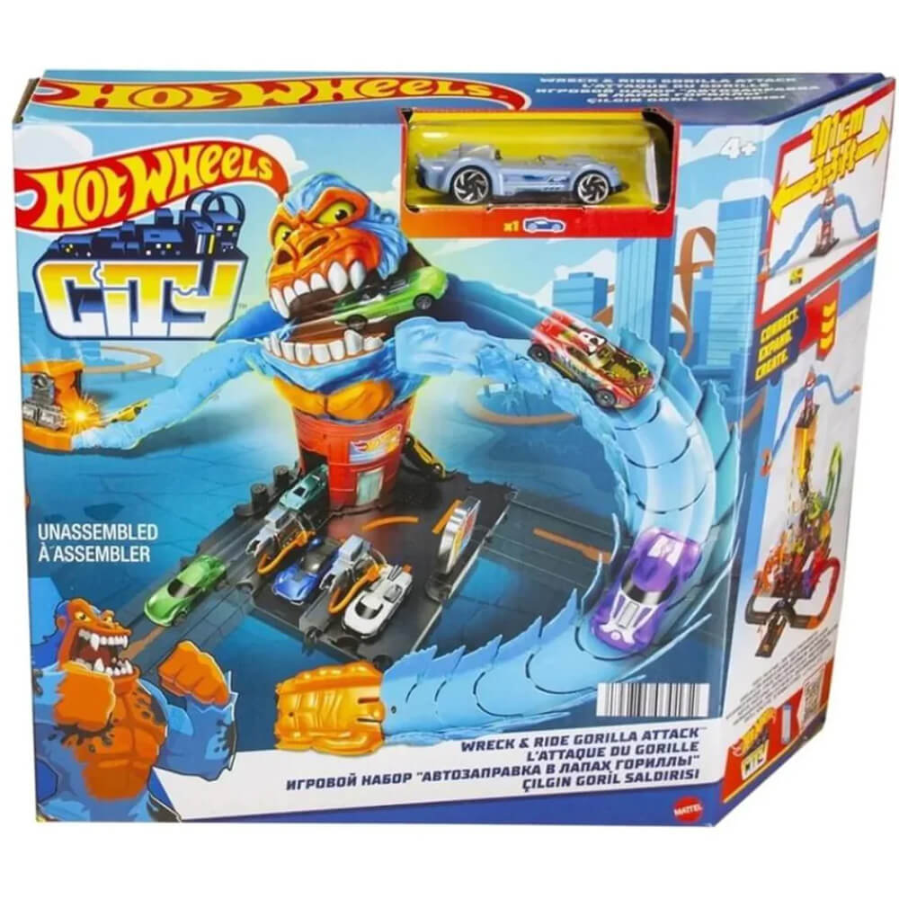 Hot Wheels City Wreck & Ride Gorilla Attack Playset box