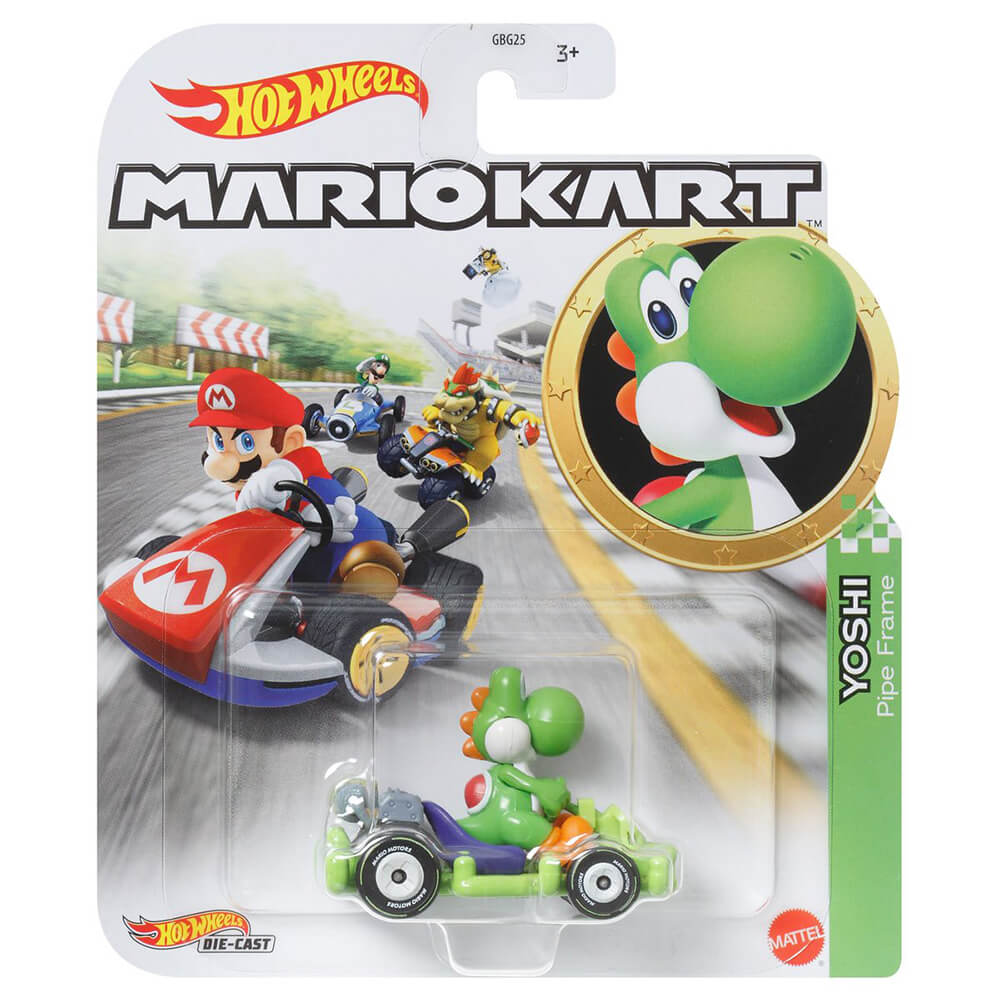 Hot Wheels Mario Kart Yoshi Pipe Frame Vehicle Maziply Toys