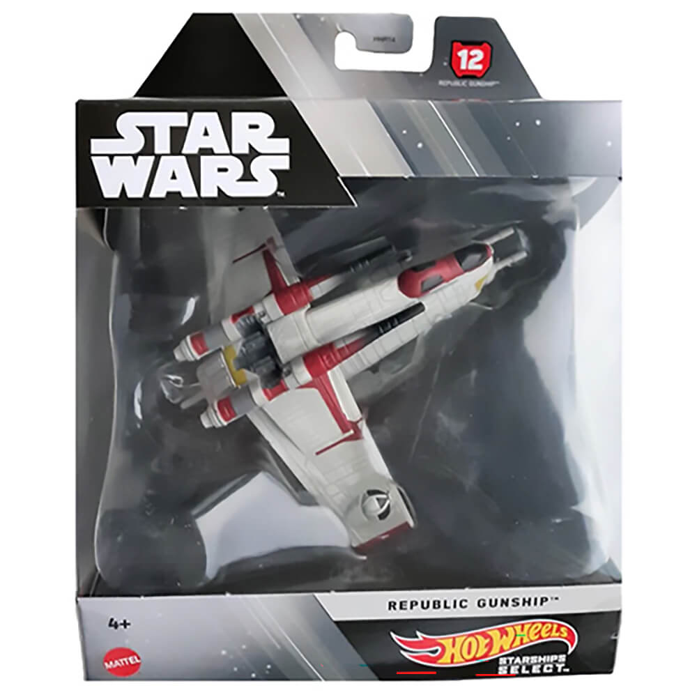 Hot Wheels Star Wars Starships Select - X-Wing Fighter Red Three - Vaisseau Métal 1/50 Échelle Premium Avec Support