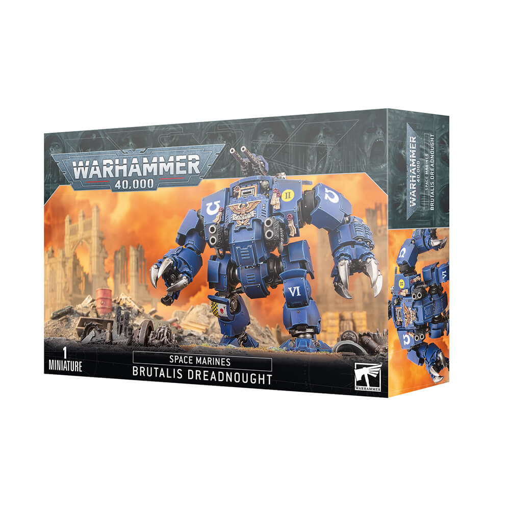 front packaging image of Warhammer 40K Space Marines Brutalis Dreadnought