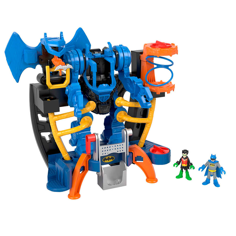 All pieces that are included with the Imaginext DC Super Friends Batman Robo Command Center Playset