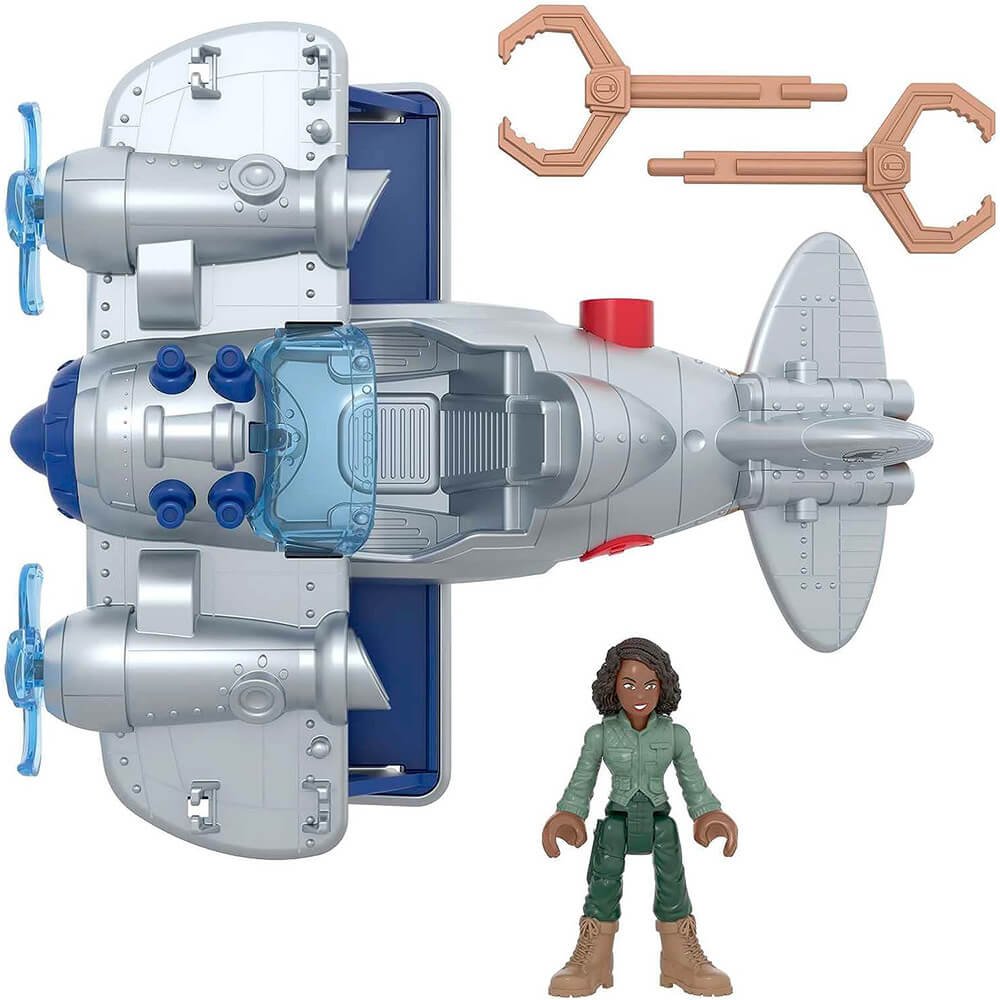 what's included with the Imaginext Jurassic World Air Tracker Kayla & Plane Playset