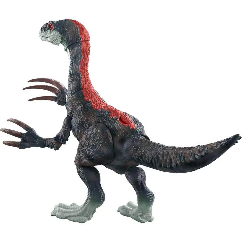 Jurassic World: Dominion Sound Slashin' Slasher Therizinosaurus Dinosaur Figure back 