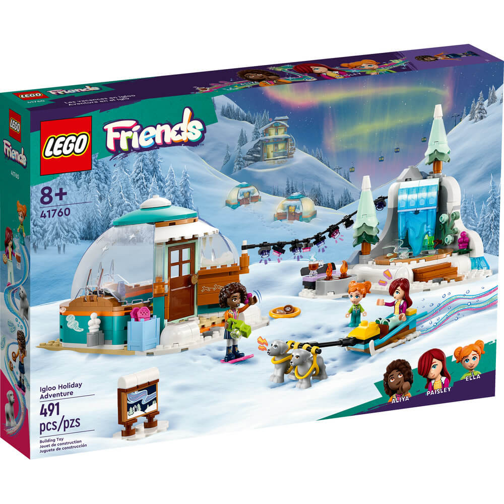 LEGO® Friends Igloo Holiday Adventure 491 Piece Building Set (41760) front of the box