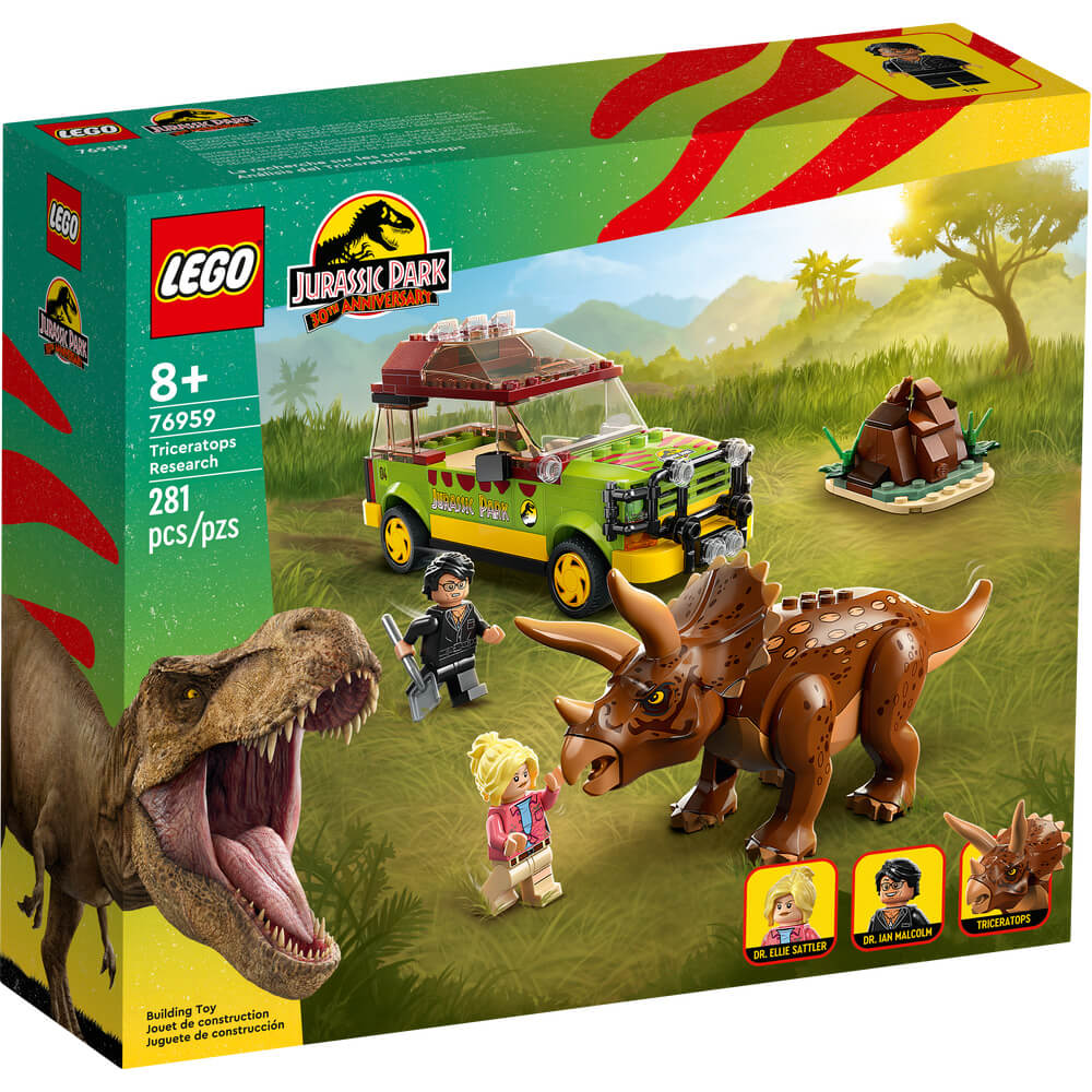 LEGO® Jurassic World Triceratops Research 281 Piece Building Set - Front of Box