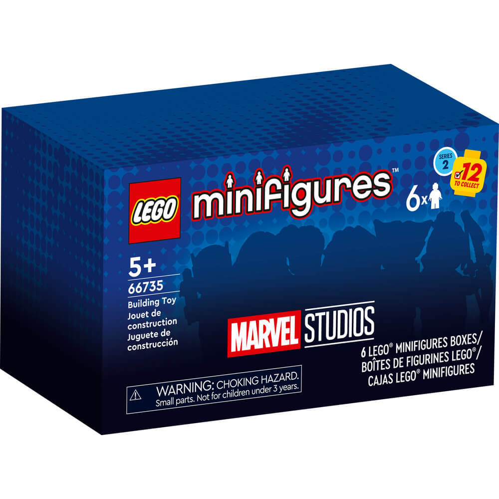 LEGO® Minifigures Marvel Series 2 6-Pack 63 Piece Building Set (66735) front of the box