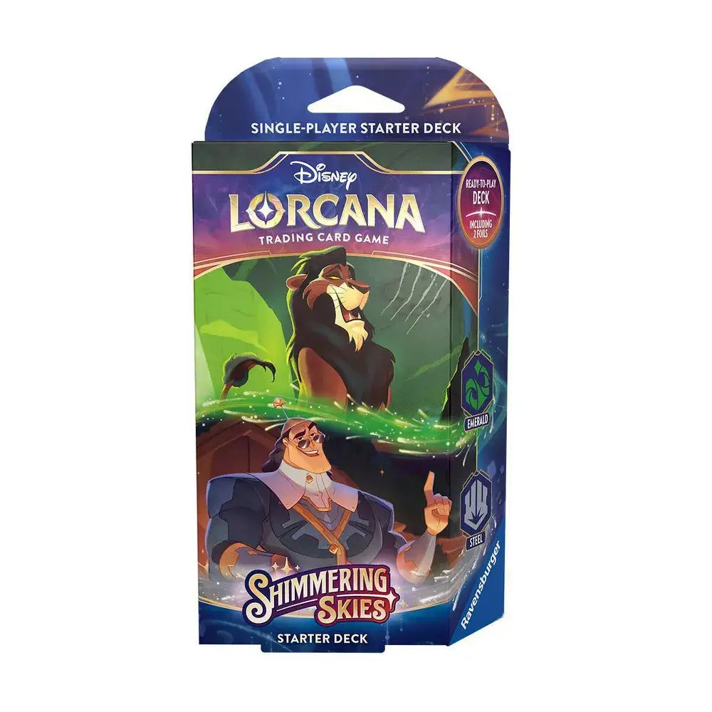 Disney Lorcana Starter Deck Shimmering Skies Emerald & Steel Disney Lorcana Starter Deck Shimmering Skies Emerald & Steel