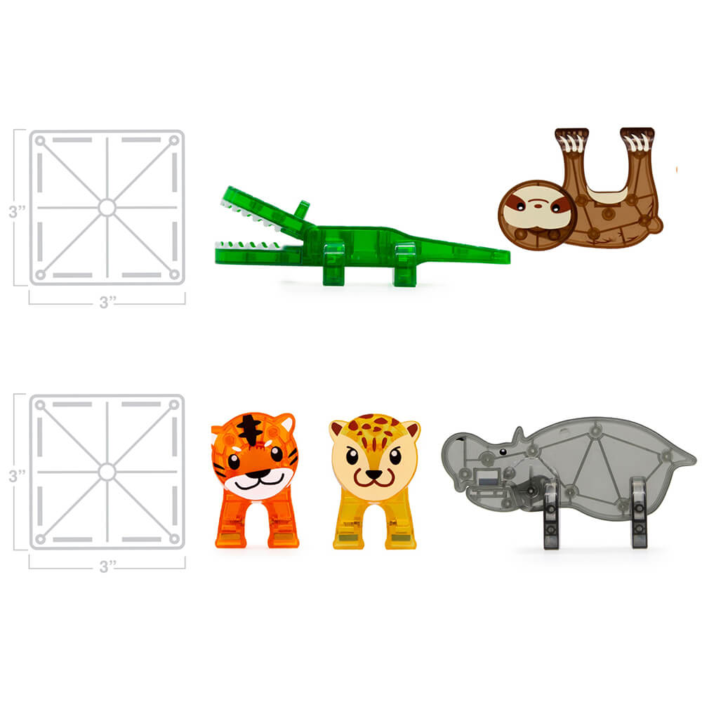 MAGNA-TILES® Jungle Animals 25 Piece Magnetic Building Playset