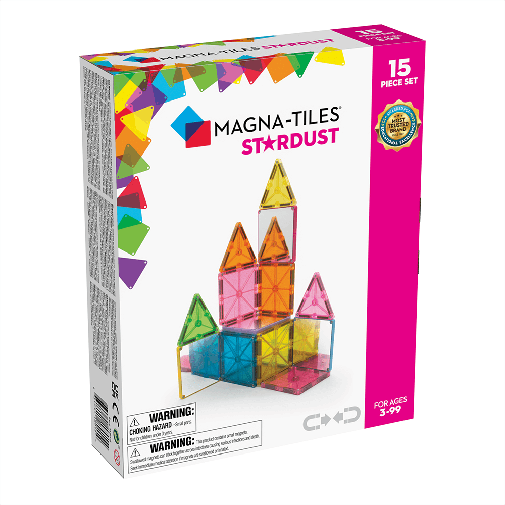 MAGNA-TILES® Stardust 15 Piece Magnetic Building Playset