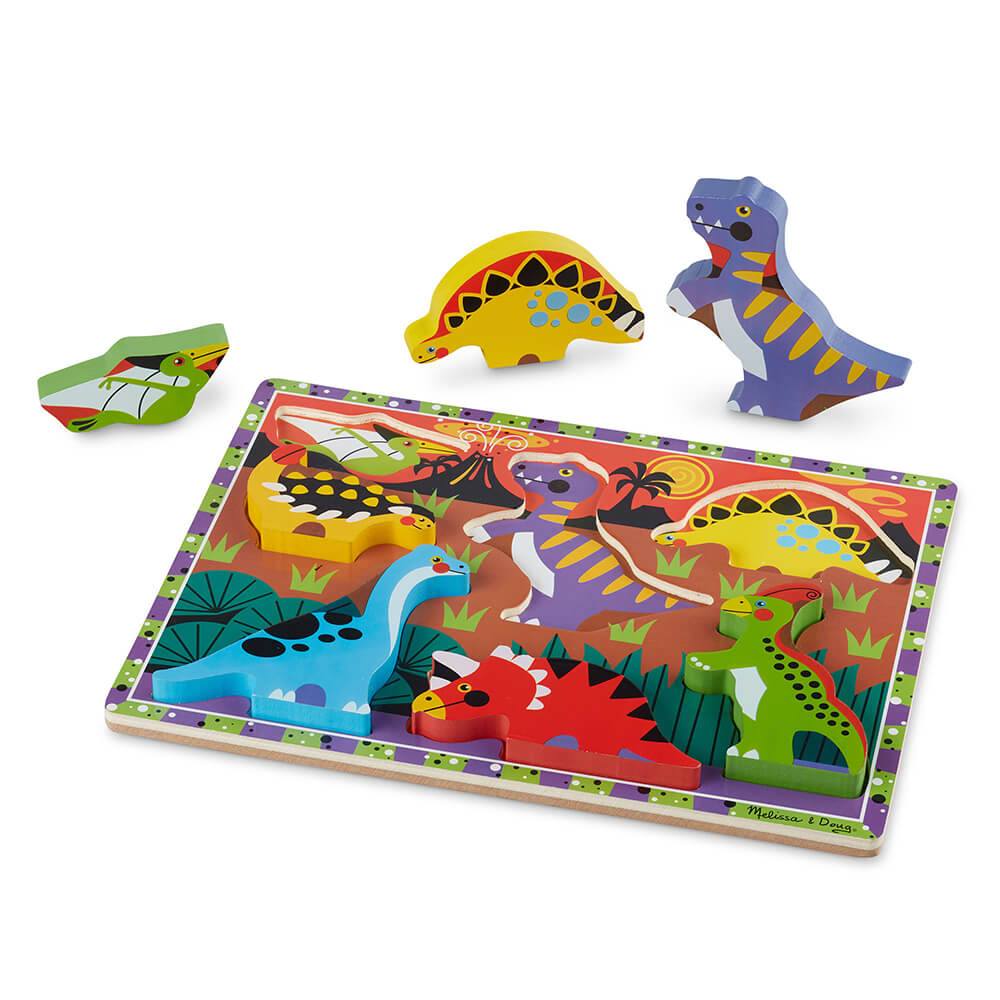 Picture of the Melissa and Doug Dinosaurs 7 Piece Chunky Puzzle