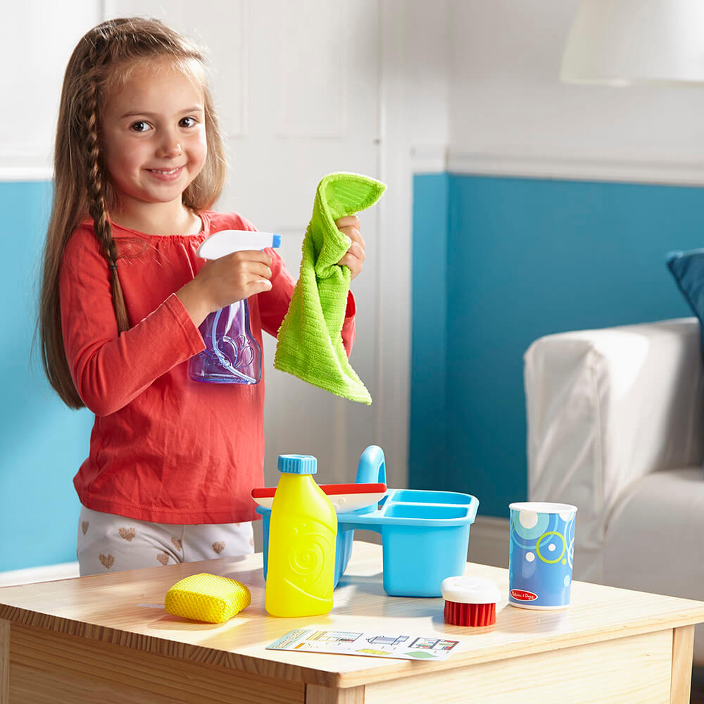 Melissa and Doug Let's Play House! Spray, Squirt & Squeegee Play Set Girl Cleaning