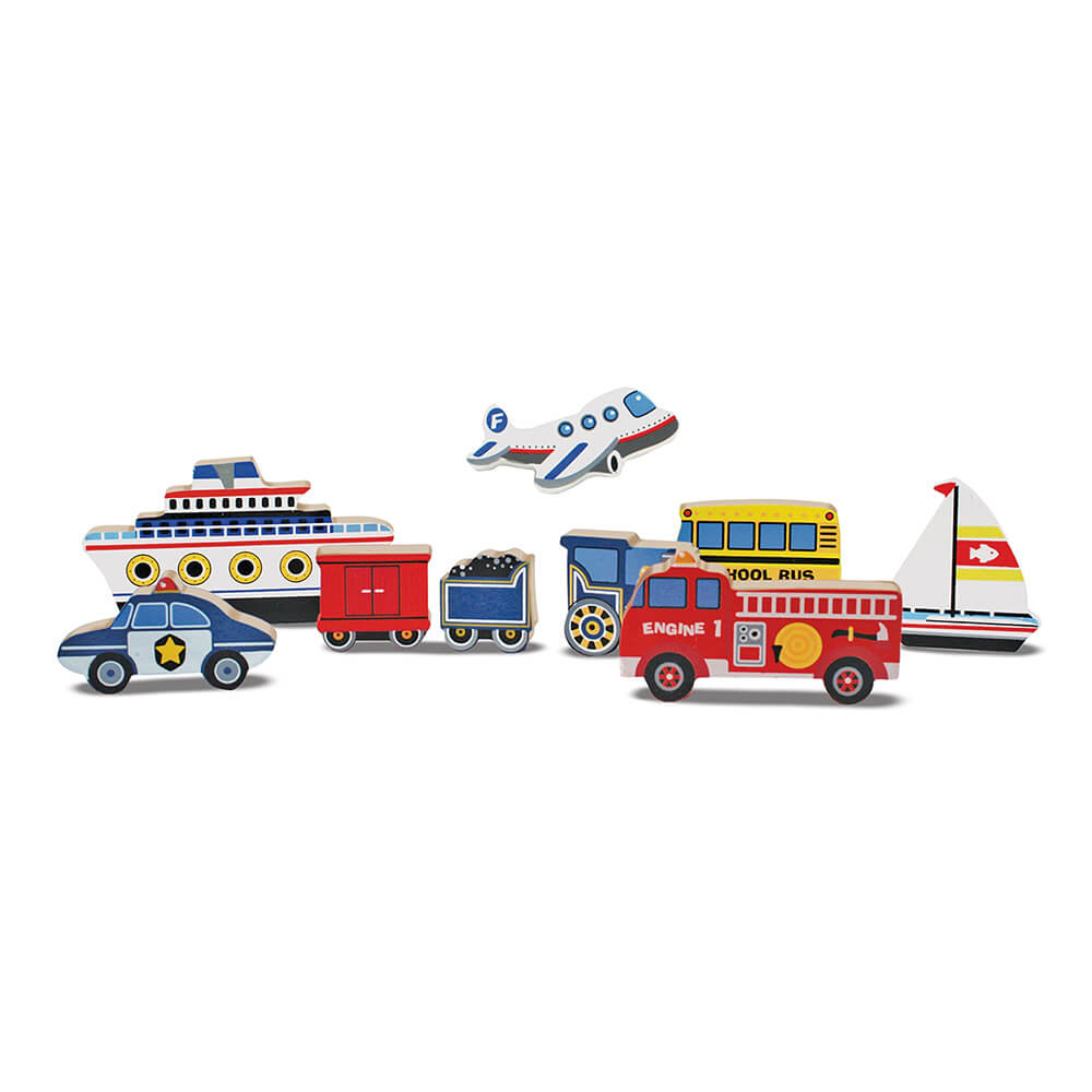 Melissa and Doug Vehicles 9 Piece Chunky Puzzle Pieces