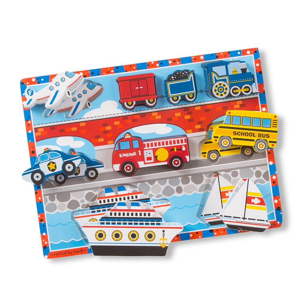 Melissa and Doug Vehicles 9 Piece Chunky Puzzle