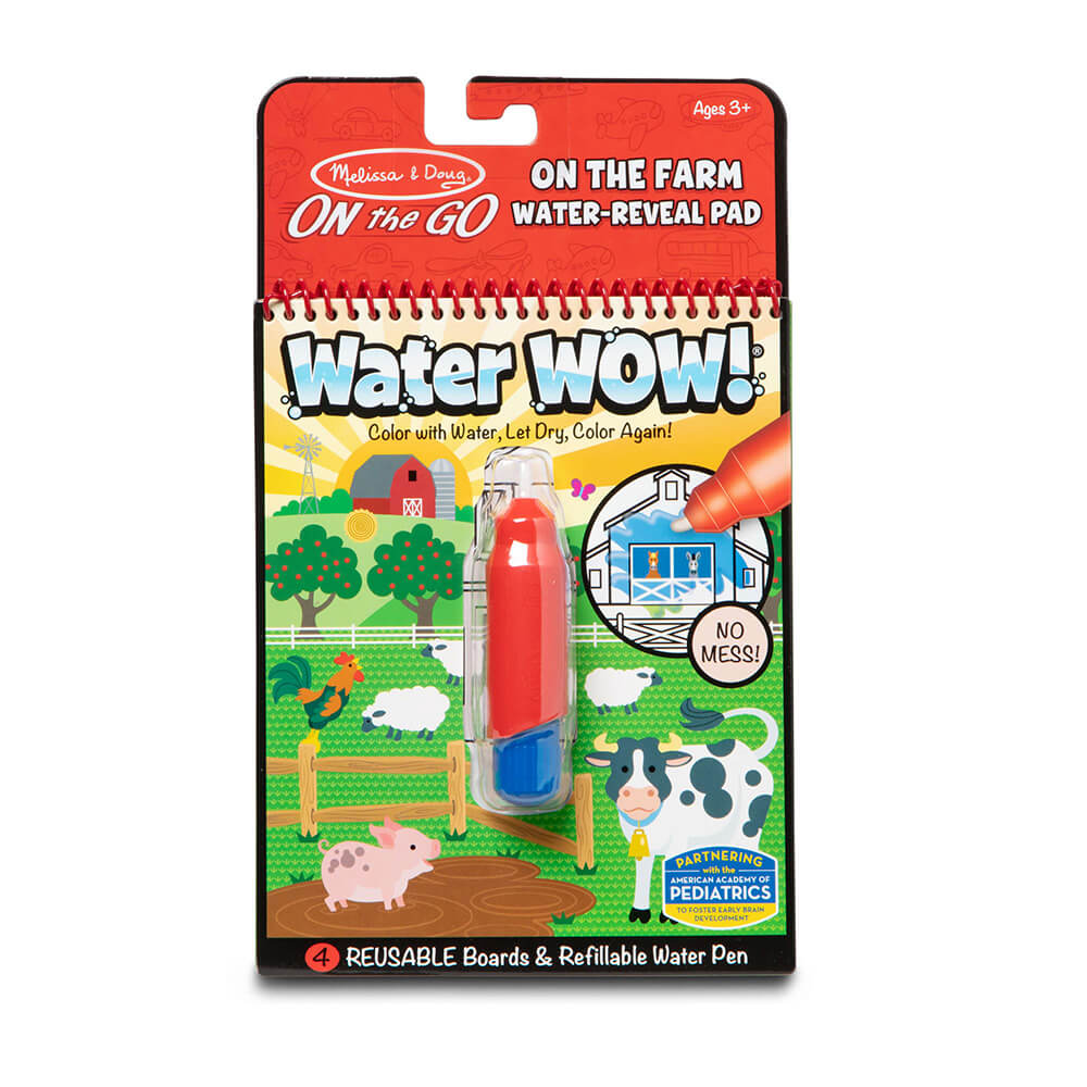 Melissa and Doug Water Wow! Farm Water-Reveal On the Go Travel Activity Pad'