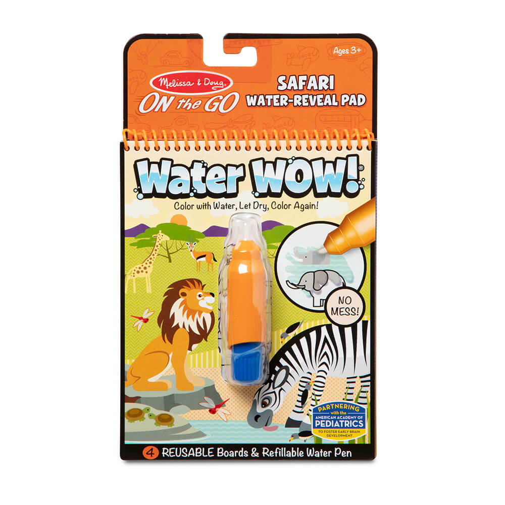 Melissa and Doug Water Wow! Safari Water-Reveal On the Go Travel Activity Pad