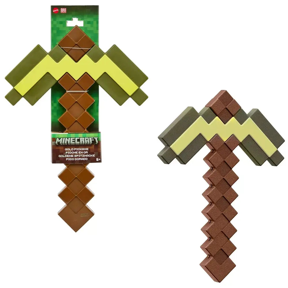 Minecraft Gold Pickaxe Roleplay Set and packaging