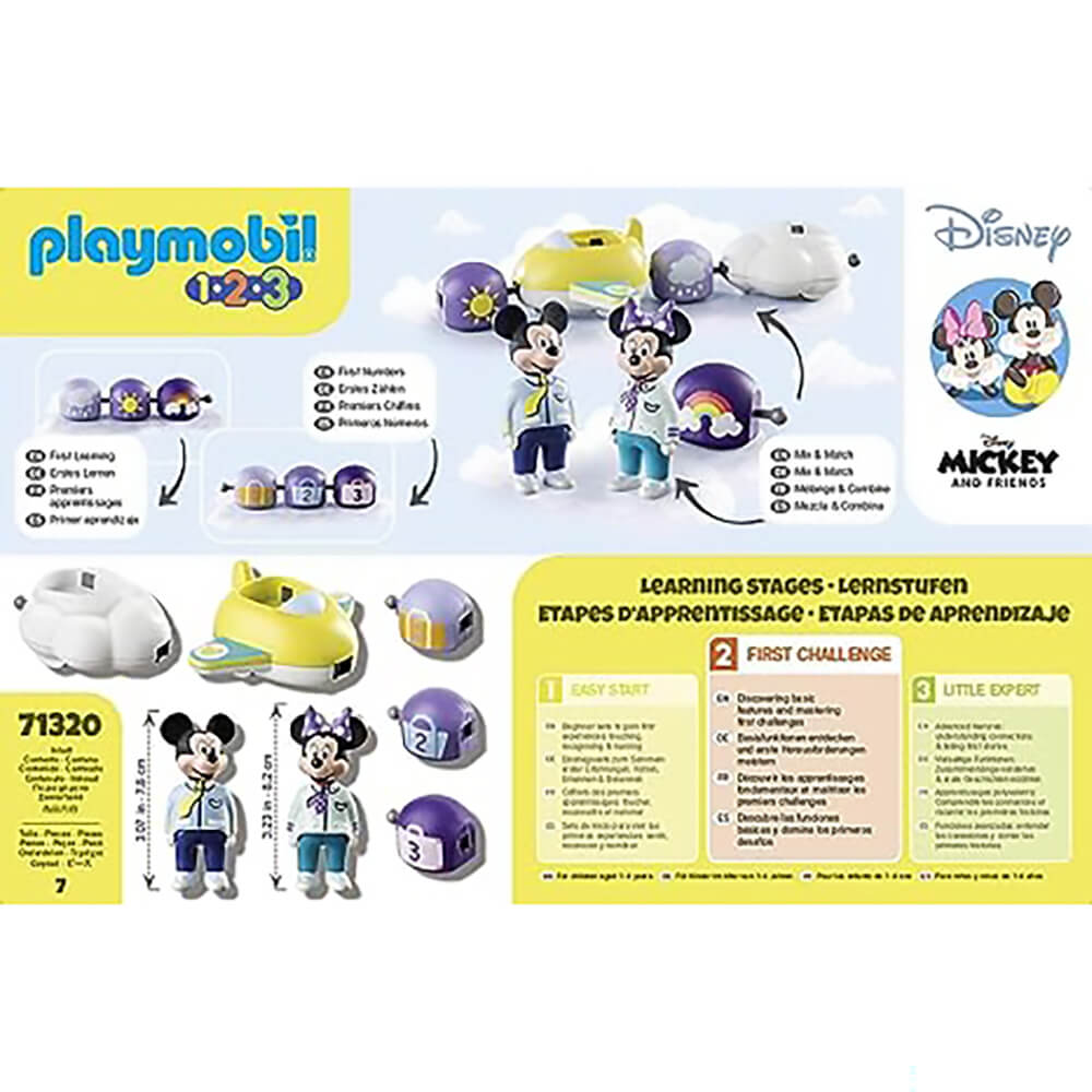 PLAYMOBIL 1.2.3 & Disney: Mickey's & Minnie's Cloud Ride back of the box