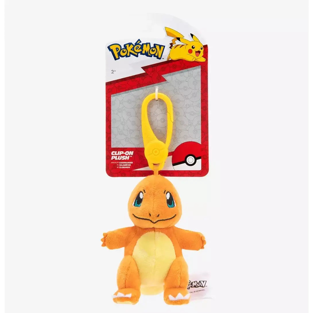 Pokemon 3.5 Inch Clip On Charmander Plush Maziply Toys