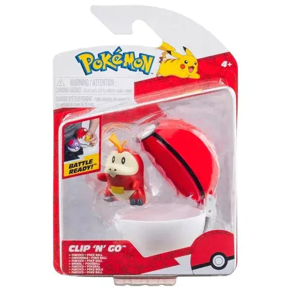Pokémon Clip And Go – Pokeball Livello Con Figurina Fiery Riccio 5 Cm – Giocattolo Ufficiale