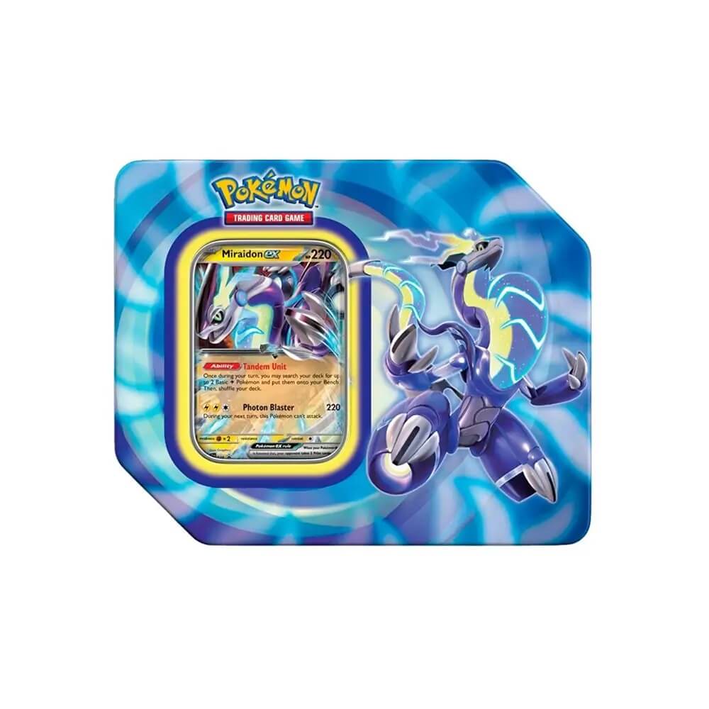 Pokemon TCG Paldea Legends Tin (Miraidon EX) Maziply Toys Pokemon TCG Paldea Legends Tin (Miraidon EX) Maziply Toys