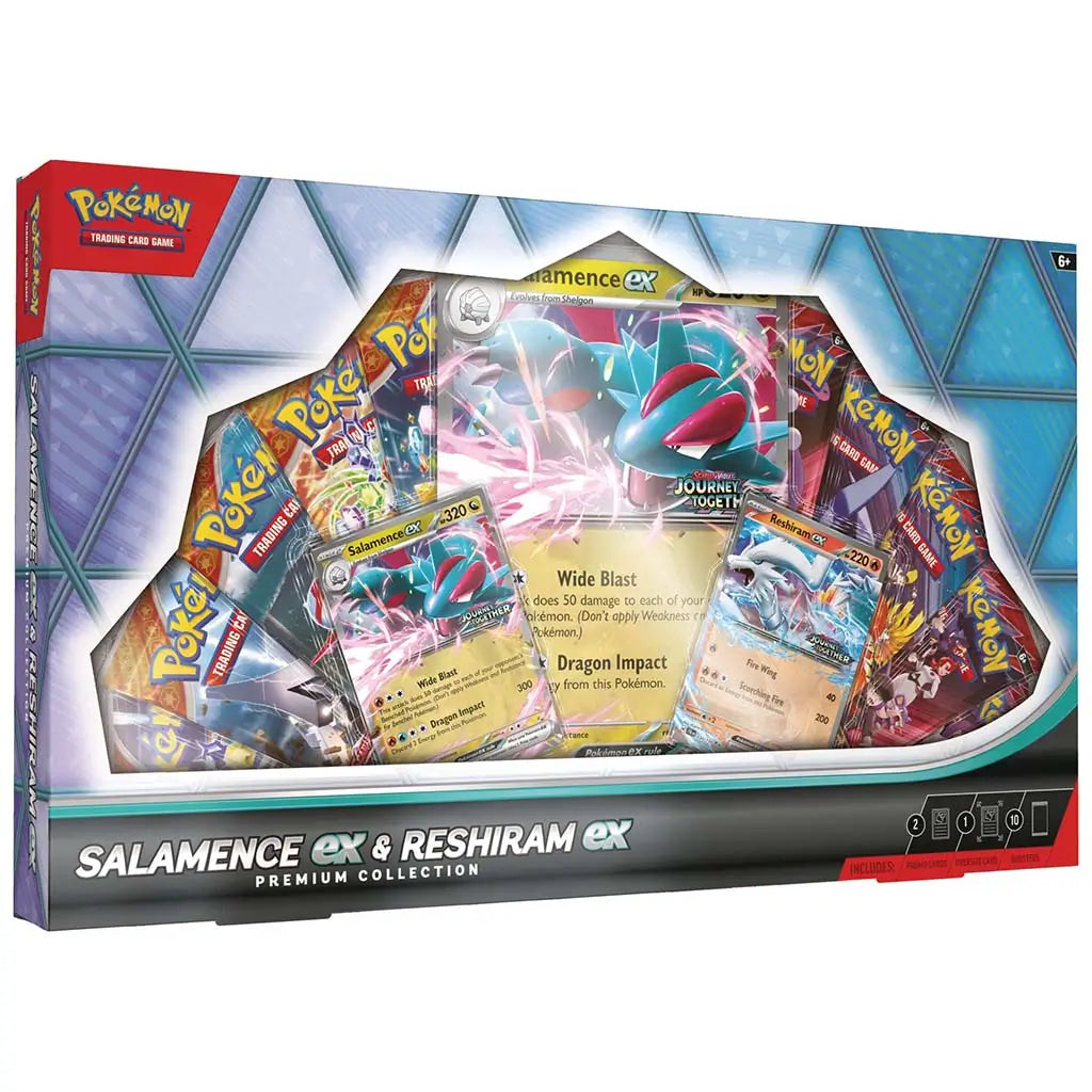 Pokemon TCG Salamence ex & Reshiram ex Premium Collection Maziply Toys Pokemon TCG Salamence ex & Reshiram ex Premium Collection Maziply Toys