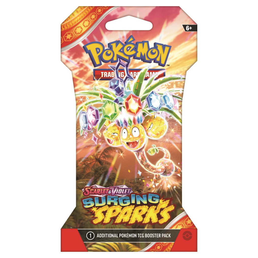Pokemon TCG Scarlet & Violet Surging Sparks Sleeved Booster Pack Maziply Toys Pokemon TCG Scarlet & Violet Surging Sparks Sleeved Booster Pack Maziply Toys