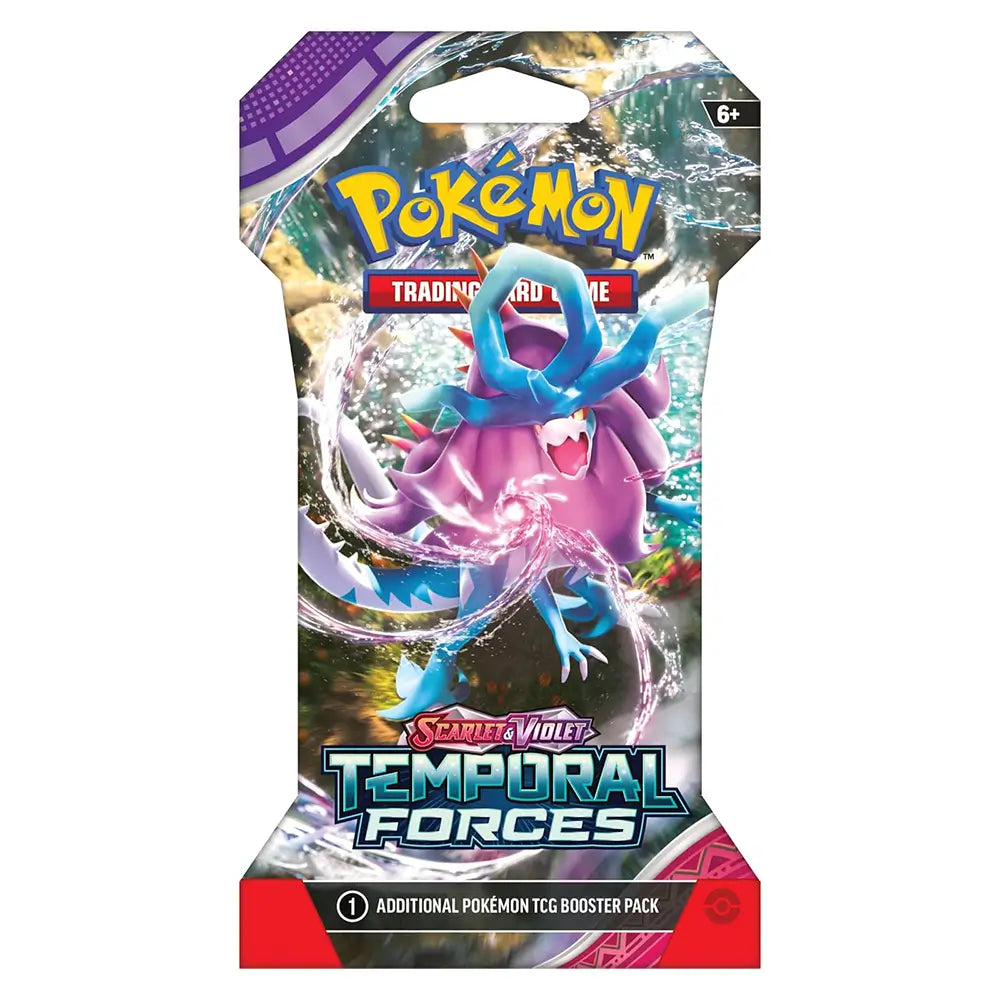 Pokemon TCG Scarlet & Violet Temporal Forces Sleeved Booster Pack (10 Maziply Toys Pokemon TCG Scarlet & Violet Temporal Forces Sleeved Booster Pack (10 Maziply Toys