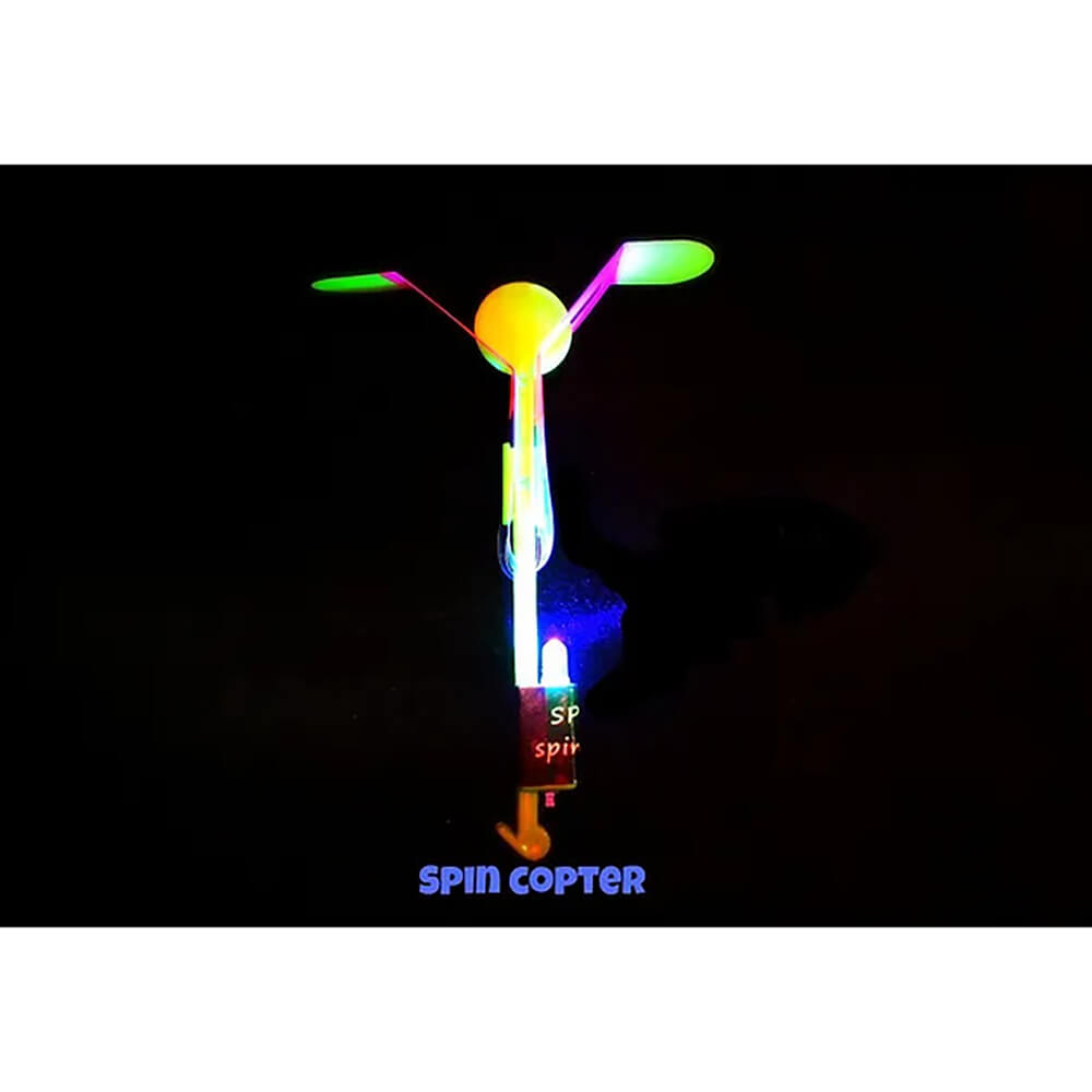Spin Copter LED Toy with Lightning Launcher