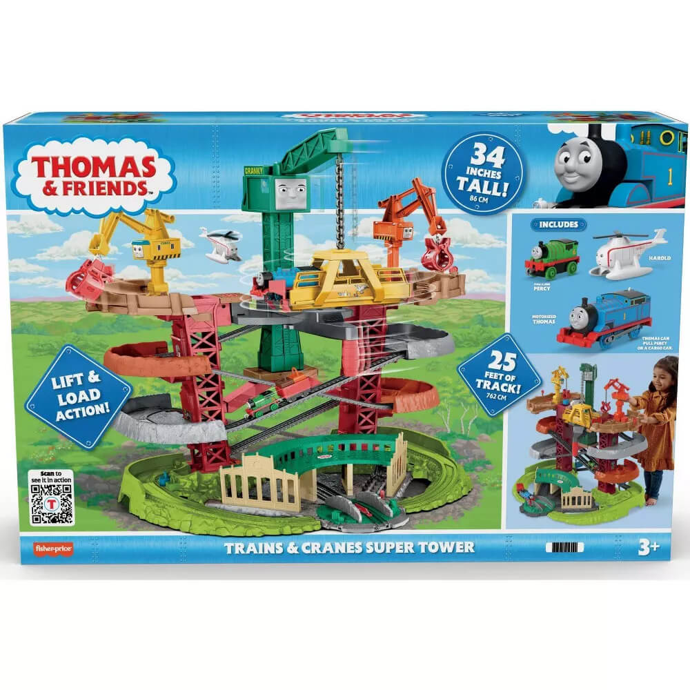 Fisher-Price Thomas & Friends Trains & Cranes Super Tower Playset box