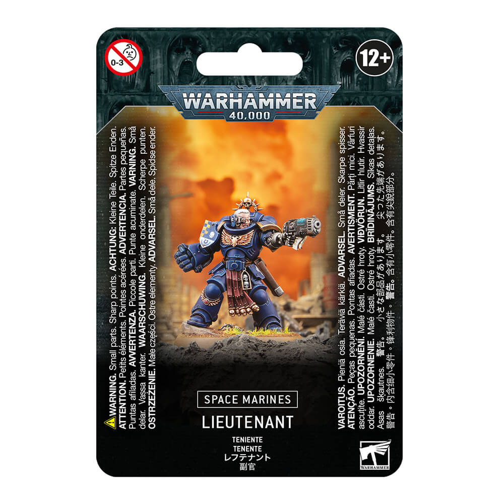 front packaging of Warhammer 40K Space Marines Lieutenant