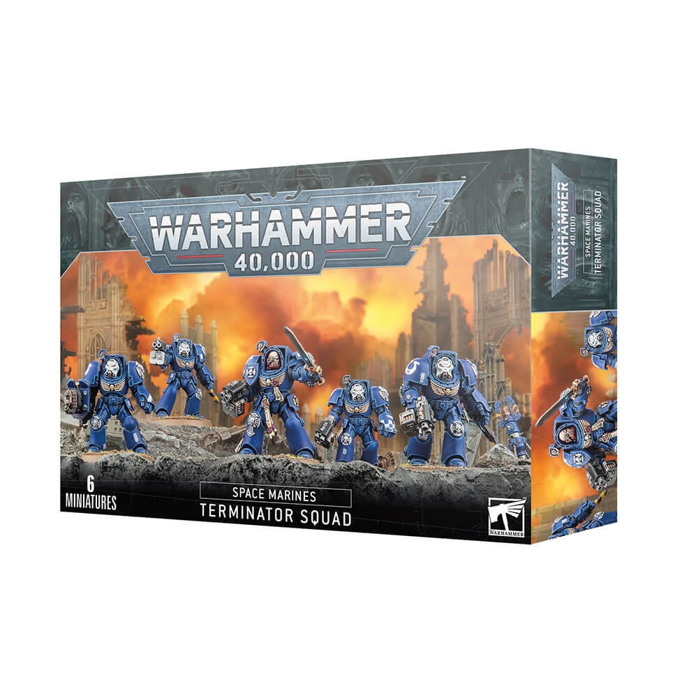 Front packaging carton of Warhammer 40K Space Marines Terminator Squad