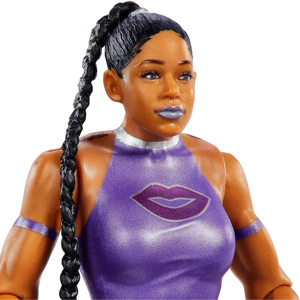 WWE Wrestlemania Bianca Belair Action Figure close up on her face