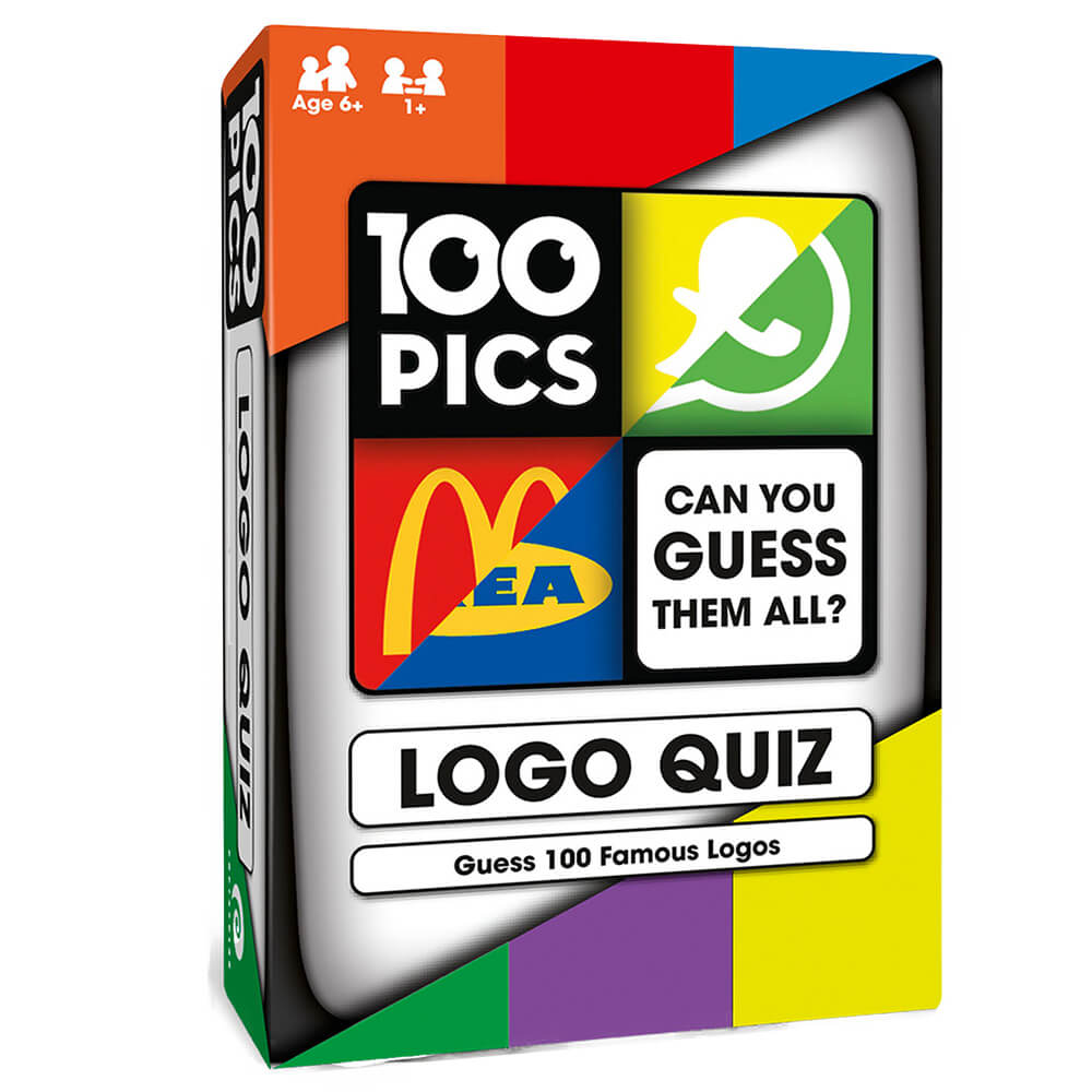 100 Pics Logo Quiz Double Sided Card Game – Maziply Toys
