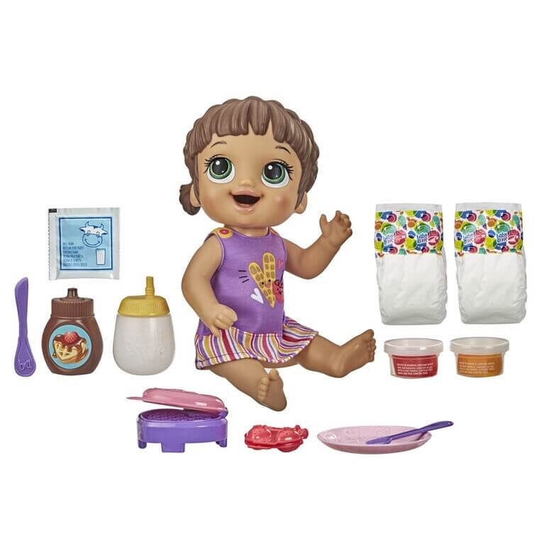Baby Alive Breakfast Time Baby Purple Shirt Doll